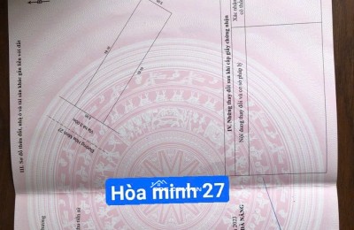 Bán đất đường Hòa Minh 27 - Sát Nguyễn Sinh Sắc